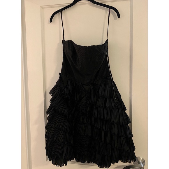 Betsey Johnson - Black Strapless Corset Cocktail Dress sz 6 - Picture 8 of 14